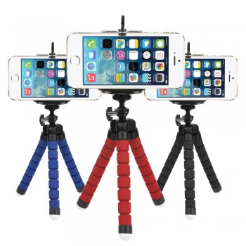 Tripods For Phone Mini Flexible Sponge Octopus Camera Phone Tripod Stand Portable Mount Stativ Smartphone Holder Clip Monopod
