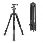 Zomei Q555 Professional Aluminum Flexible Camera Tripod Stand  for DSLR cameras Portable Tripods 360 Degree Rotating
