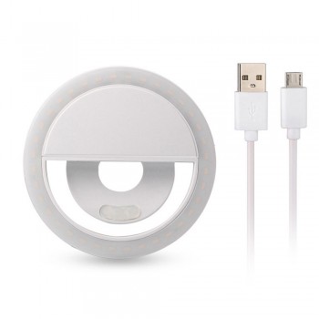 New Arrive USB Charge Selfie Portable Flash Led Camera Phone Photography Ring Light Enhancing Photography for iPhone Smartphone