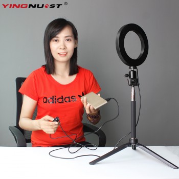 Photography Dimmable LED Selfie Ring Light Youtube Video Live 3500-5500k Photo Studio Light With Phone Holder USB Plug Tripod