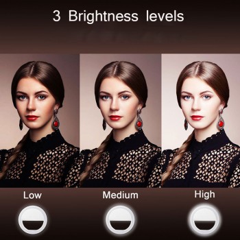 Rovtop 36 LED Lamps Selfie Light For Iphone Lighting Night Darkness Photography Ring Selfie Ring For All Smartphone