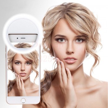 2018 new 36 LED Portable Rechargeable Photography Flash Light Up Selfie Luminous Lamp Phone Ring light Night video light