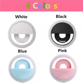 2PCS Selfie Ring selfie light photographic lighting with USB Charge ringlight Led ring for iPhone 6 7 X xiaomi light for photo