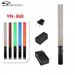 Yongnuo YN360 Wireless Pro Handheld LED Video Light 3200K 5500K RGB+battery+charger