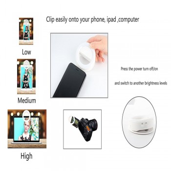 selfie light USB LED makeup video ringlight photographic lighting with lamps Charge photography ring phone for iPhone photo PC