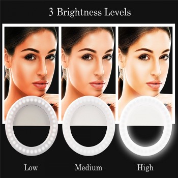 selfie light USB LED makeup video ringlight photographic lighting with lamps Charge photography ring phone for iPhone photo PC