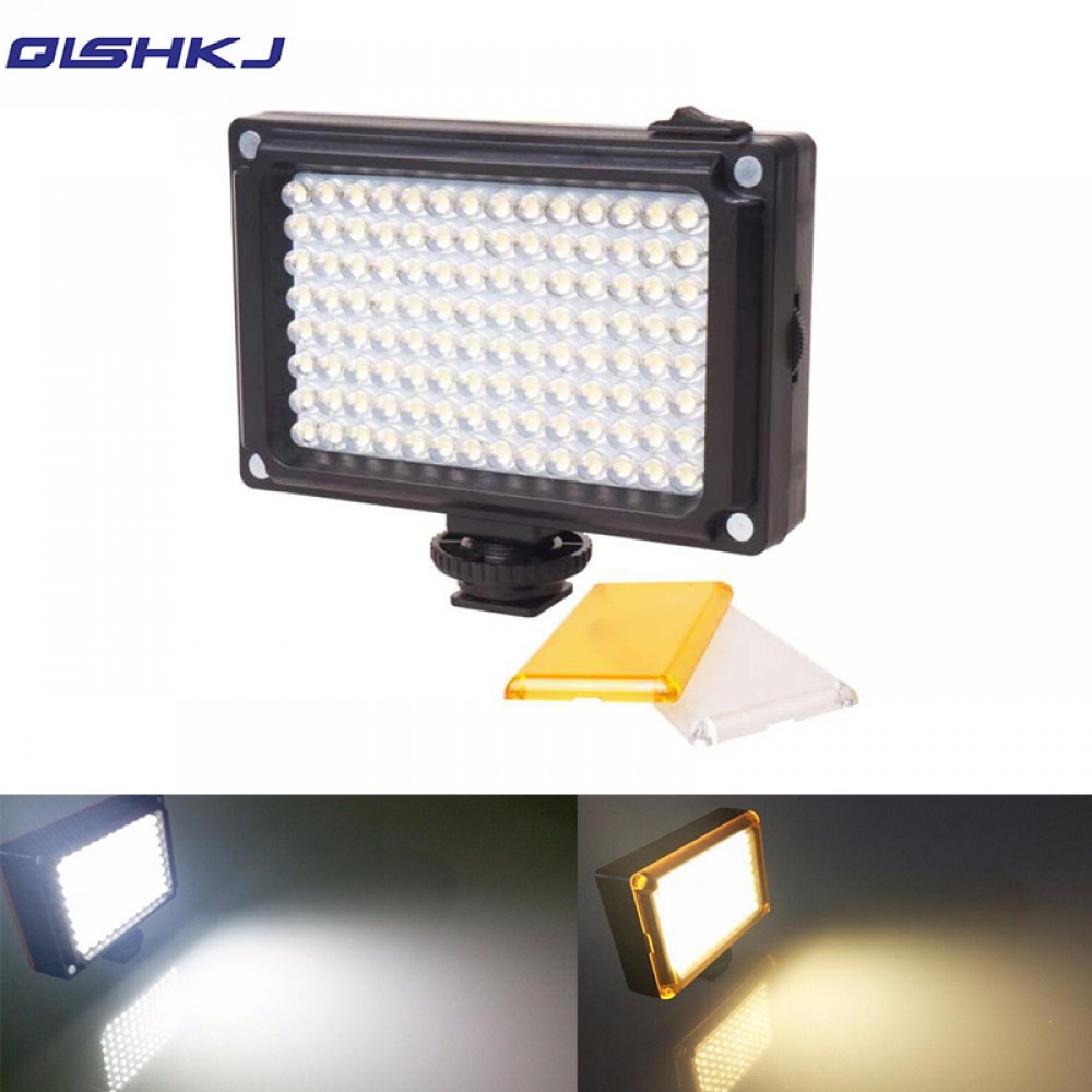 112 LED Dimmable Video Light Rechargable Panal Light (White amp; Warm Light) for DSLR Phone Camera Videolight Wedding Recording