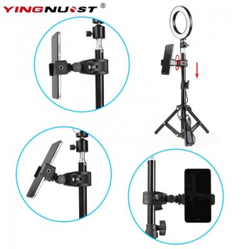 LED Ring Light 6 16cm 3200-5600K 64 LEDs Selfie Ring Lamp Photographic Lighting With Tripod Phone Holder USB Plug Photo Studio
