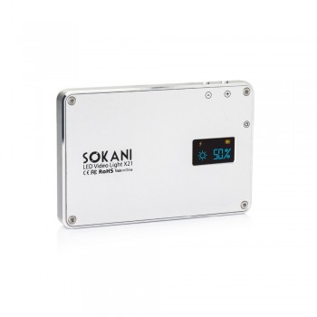 SOKANI X21 LED On Camera Video Light Pocket Sized OLED Screen Build in 1600mAh Battery for Sony Nikon Canon VS Aputure AL-M9