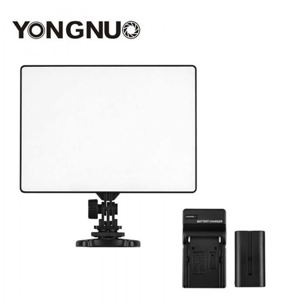 YONGNUO YN300 YN-300 Air LED Camera Video Light 3200K-5500K with NP-F550 Decoded Battery + Charger for Canon Nikon amp; Camcorder