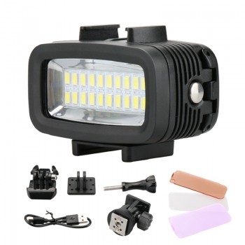 Ulanzi 30M Waterproof Underwater LED Video Light Super Bright Diving Fill Lamp Suitable for GOPRO SJCAM Action Camera
