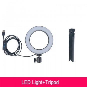 Dimmable LED Ring Light Photo Studio Video Light Annular Lamp w Tripod Selfie Stick for Makeup Live Steam Instagram Youtube