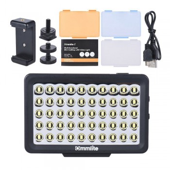 Kalai CM-L50 Multi-Functional Mini LED Video Light for Cellphone Pad DSLR for GoPro Cameras