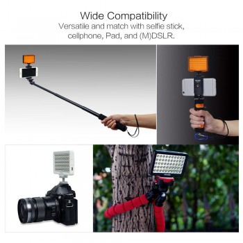 Kalai CM-L50 Multi-Functional Mini LED Video Light for Cellphone Pad DSLR for GoPro Cameras