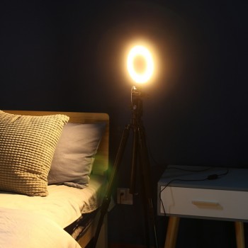 Protable Dimmable LED Studio Camera Ring Light Photo Phone Video Light Annular Lamp Ring Fill Light