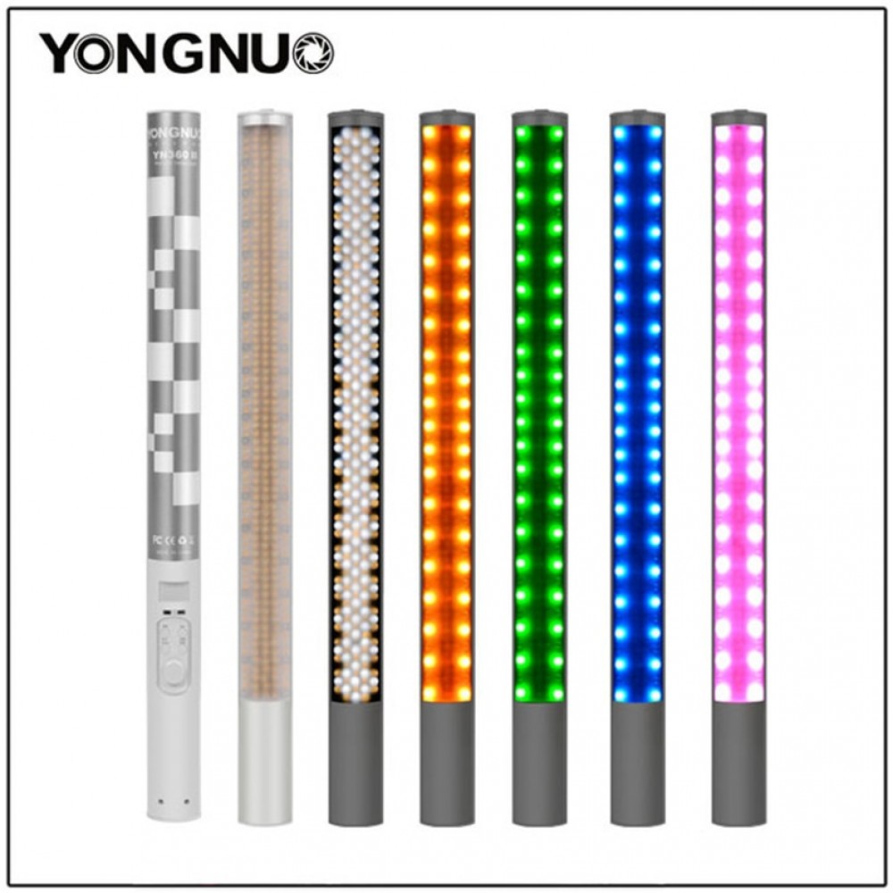 Yongnuo YN360 YN360 II Handheld Ice Stick LED Video Light built-in battery 3200k to 5500k RGB colorful controlled by Phone App