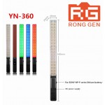 YONGNUO YN360 Handheld LED Video Light 3200k 5500k RGB Colorful 39.5CM Ice Stick Professional Photo LED light yn 360 wand
