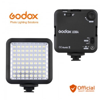 Godox LED64 LED Video LED Lamp for DSLR Camera Camcorder mini DVR as Fill Light for Wedding News Interview Macro photography