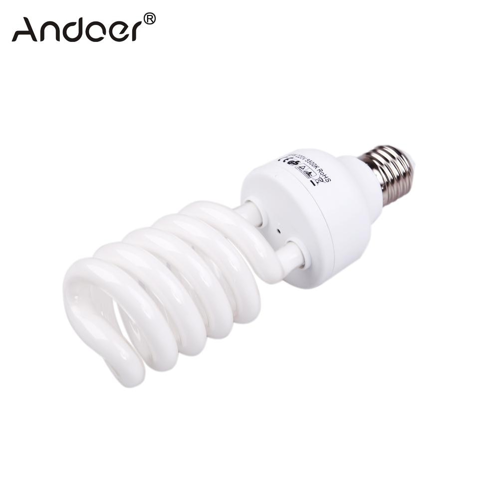 Andoer E27 LED Video Light  220V 5500K 45W Photo Studio Bulb Video Daylight Light Lamp Photography Lighting