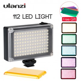 Ulanzi 112 LED Dimmable Video Light Rechargable Panal Light (White  amp; Warm Light) for DSLR Camera Videolight Wedding Recording