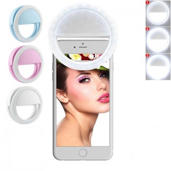 Round Universal Selfie Ring Light Phone Selfie Luminous Ring LED Photography Flash Light For Xiaomi iPhone Sumsang Smartphone
