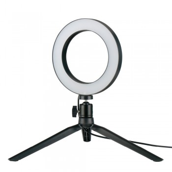 1.5M Selfie Ring LED Camera Photo Video Light Photography Studio Fill Light w Light Stand Tripod for iPhone Samsung Live Stream