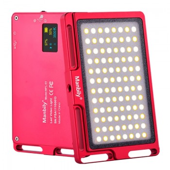 Manbily MFL-03 LED Video Light Vlogging Fill Ring LED Photo Lighting 3500K-5700K for Canon Nikon Sony DSLR Cameras DV