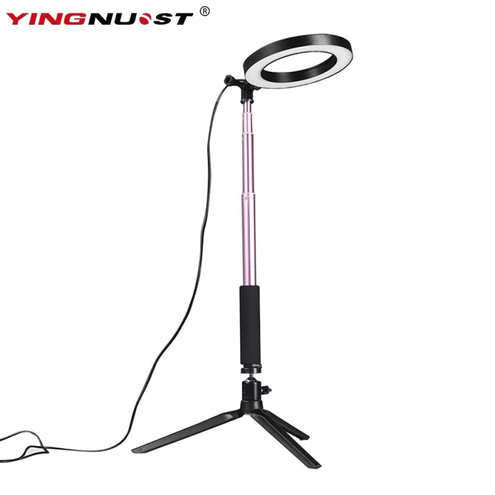 Dimmable LED Studio Camera Ring Light Photo Phone Video Light Annular Lamp With Tripods Selfie Stick Ring Fill Light For Canon