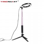 Dimmable LED Studio Camera Ring Light Photo Phone Video Light Annular Lamp With Tripods Selfie Stick Ring Fill Light For Canon