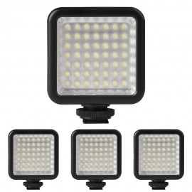 4X Mini DC 3V 5.5W 49 LED Video Camera Light Panel Lamp 6000K for Canon Nikon DSLR Camera Camcorder DVR DV