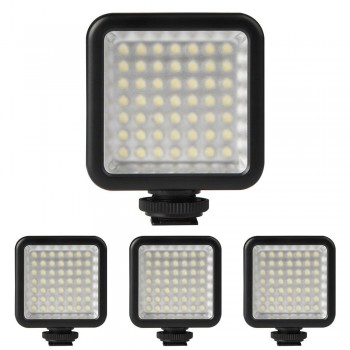 4X Mini DC 3V 5.5W 49 LED Video Camera Light Panel Lamp 6000K for Canon Nikon DSLR Camera Camcorder DVR DV