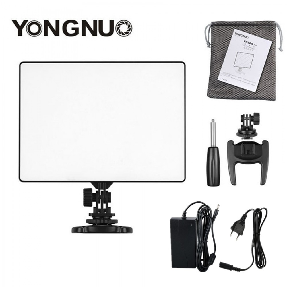 YONGNUO YN300 air YN-300 air Pro LED Camera Video Light video photography Light+AC Power Adapter charger kit For Canon Nikon