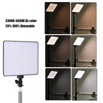 Viltrox VL-200 Pro Wireless Remote LED Video Studio Light Lamp Slim Bi-Color Dimmable + AC Power Adapter for Camcorder Camera