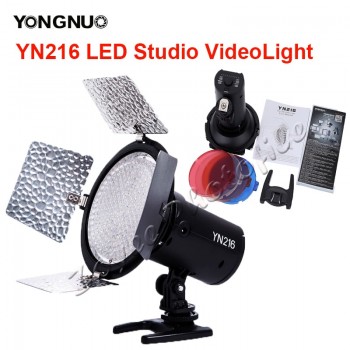 YONGNUO YN216 YN-216 3200K-5500K LED Video Light with 4 Color Plates for Canon Nikon DSLR Camera Video Photographic Lighting