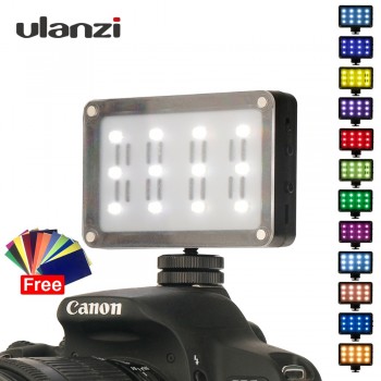 CardLite Mini Portable Video Camera LED Light for DSLR Canon Nikon with Filter 12 Color Gel  Dimmable Led Fotografia Lighting