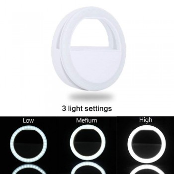 2PCS/LOT Universal Selfie Ring Light Phone Selfie Luminous Ring LED Photography Flash Light For Xiaomi iPhone Sumsang Smartphone
