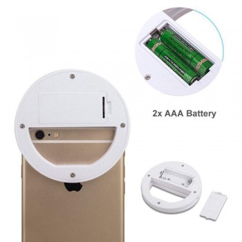 2PCS/LOT Universal Selfie Ring Light Phone Selfie Luminous Ring LED Photography Flash Light For Xiaomi iPhone Sumsang Smartphone