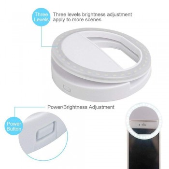 2PCS/LOT Universal Selfie Ring Light Phone Selfie Luminous Ring LED Photography Flash Light For Xiaomi iPhone Sumsang Smartphone