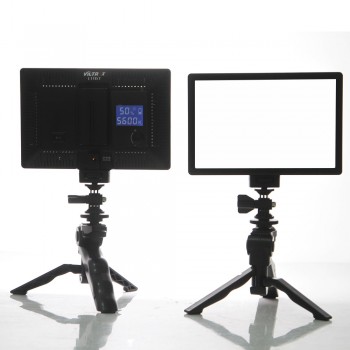 Table Photo Studio Set 2x Viltrox L116T Bi-Color Dimmable LED Video Light + 2x Mini Tripod + 2x 2M AC Adapter for DSLR Photo