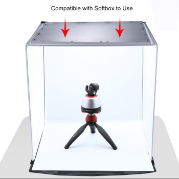 Top Deals PULUZ 1200LM LED Photography Shadowless Bottom Light Lamp Panel for 40cm Photo Studio Shooting Tent Box amp; No Polar