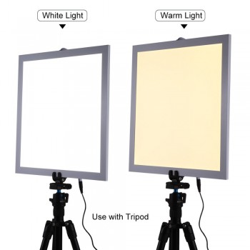 Top Deals PULUZ 1200LM LED Photography Shadowless Bottom Light Lamp Panel for 40cm Photo Studio Shooting Tent Box amp; No Polar