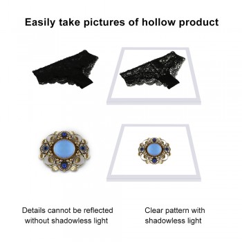 8.85 X 8.85in LED Photography Shadowless Bottom Light Background Studio Lighting Panel Bright Outline Sharpness Back Light Pad