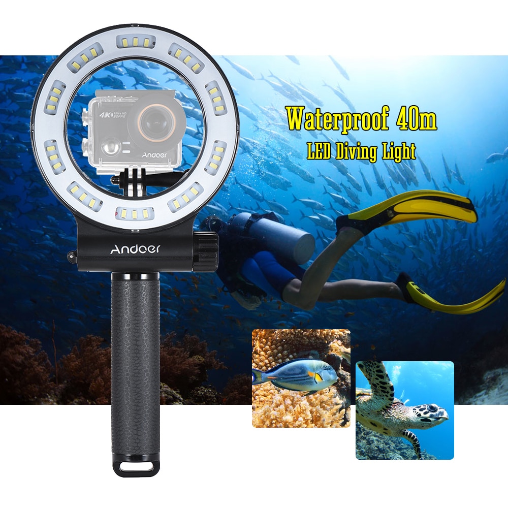 New Arrival Andoer SL-109 30 LED Waterproof 40m Diving Fill Light 3 Mode for GoPro Hero for Yi 4K SJCAM Action Sports Camera