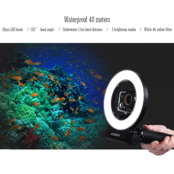 New Arrival Andoer SL-109 30 LED Waterproof 40m Diving Fill Light 3 Mode for GoPro Hero for Yi 4K SJCAM Action Sports Camera