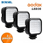 3PCS Camera LED Video Light 36 LED Lights Lamp Photographic Lighting  Light for Nikon Canon Sony Digital Camera Camcorde DV