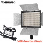 Yongnuo YN600 II YN600L II 5500K LED Video Light + Falcon Eyes AC Adapter Set Support Remote Control by Phone App for Interview