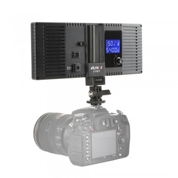 Viltrox L132T LCD Display Bi-Color amp; Dimmable Slim DSLR Video LED Light + Battery + Charger for Canon Nikon Camera DV Camcorder