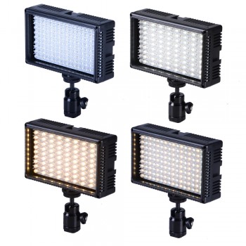 On-Camera 144 Bi color LED Video Light Lamp  Dimmable for Canon Nikon Pentax DSLR Camera Video Camcorder VL-144D