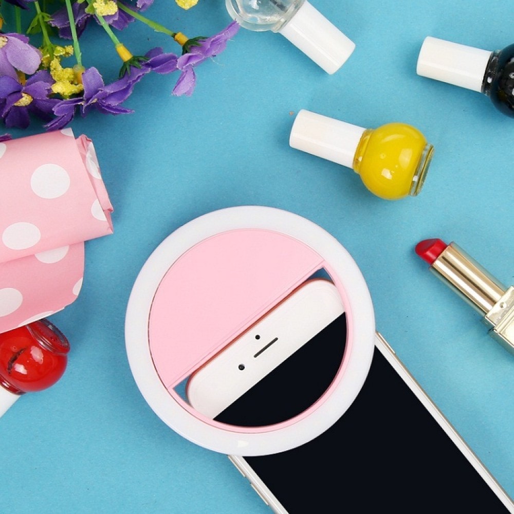 Universal Luxury LED Light Up Selfie Luminous Flash Ring Fill Clip Camera For Mobile Phone SAMSUNG xiaomi huawei HEONYIRRY