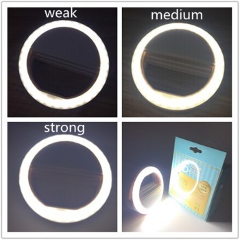 Universal Luxury LED Light Up Selfie Luminous Flash Ring Fill Clip Camera For Mobile Phone SAMSUNG xiaomi huawei HEONYIRRY